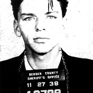 May include: Black and white mugshot of a young man with dark hair. The photo is labeled "Bergen County Sheriff's Office" and includes the number "42799".
