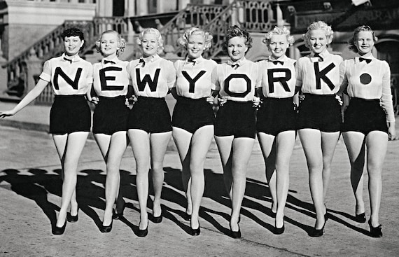 New York wall art vintage photography print NYC black and