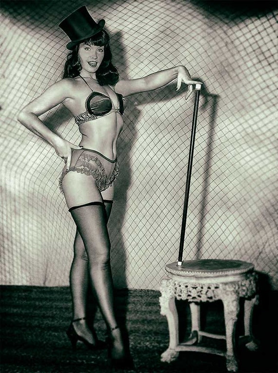 Vintage Pinup Model Photo Print Poster 1940s Pinup Vintage
