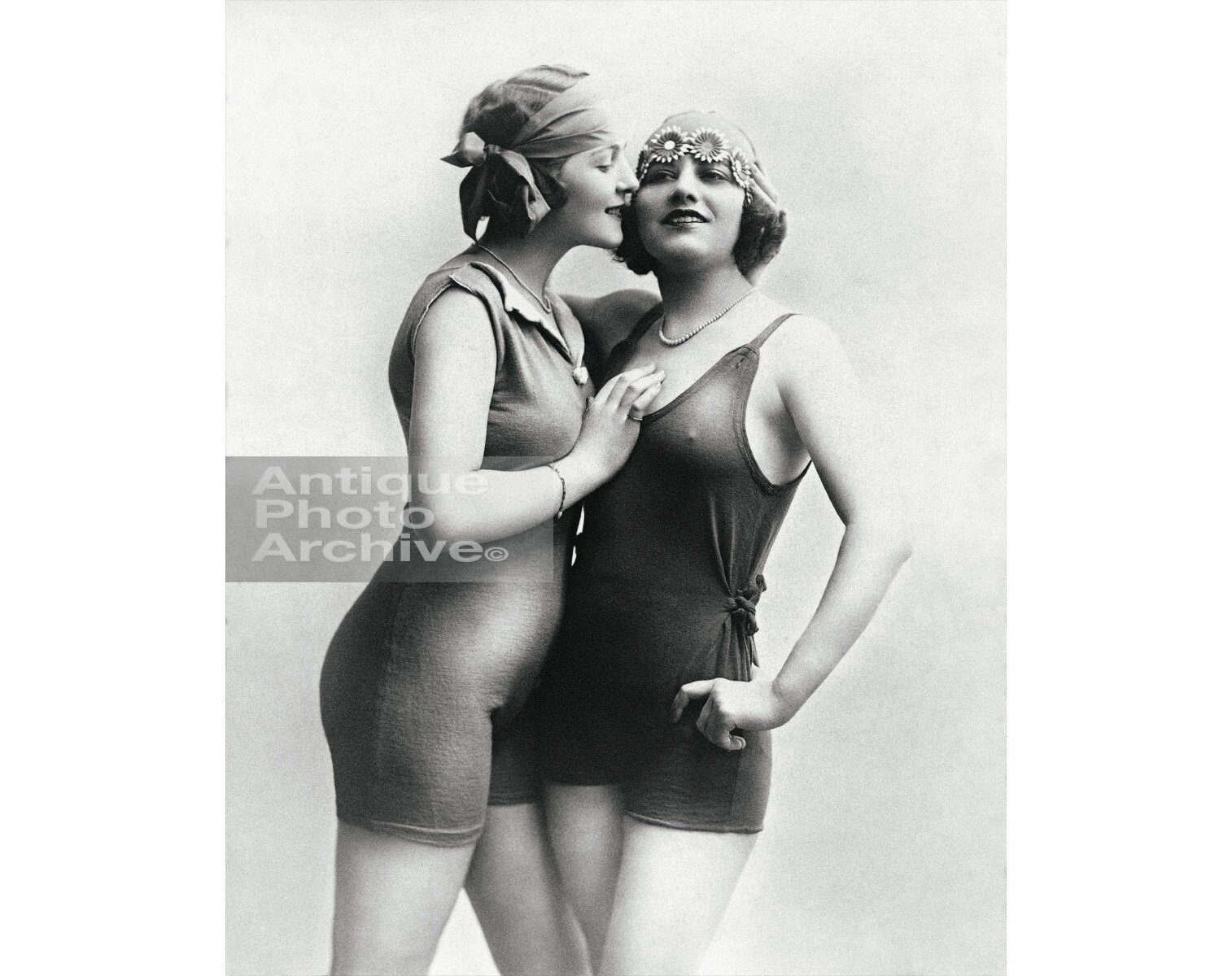 Vintage Photo Print Lesbian Couple Girlfriend Gay Love Art Black And 