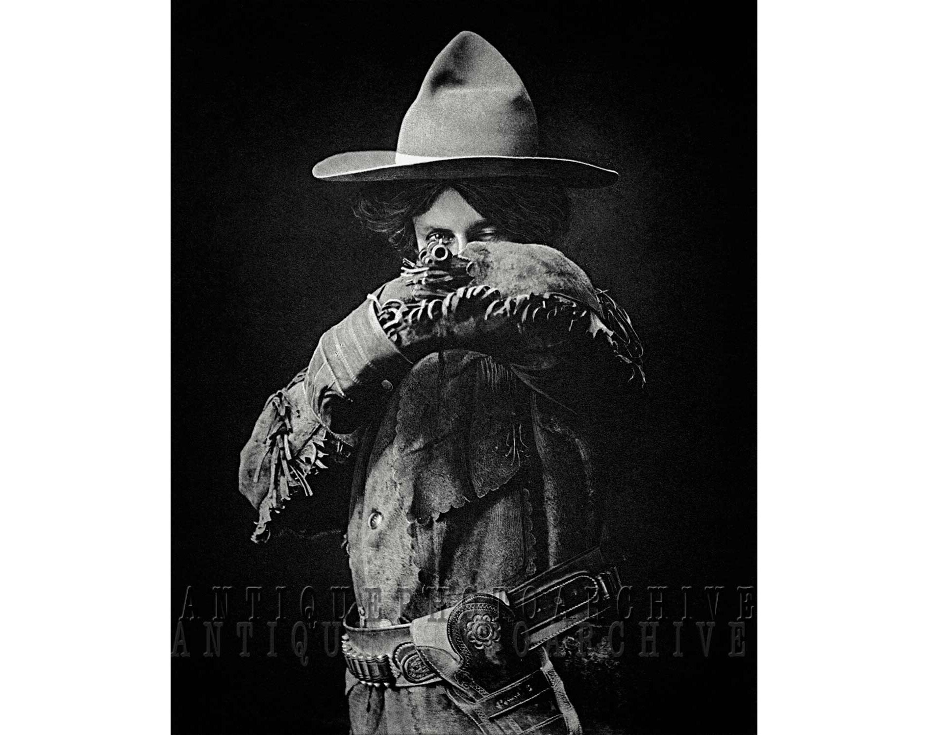Annie Oakley photograph print poster vintage western wall decor gun o…