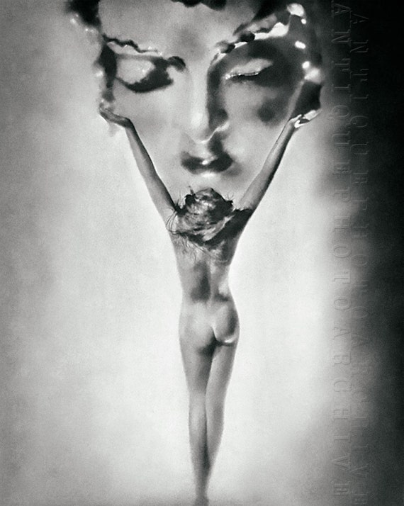 Vintage Nude Photography Print Studio Manasse Beautiful Woman - Etsy Sweden