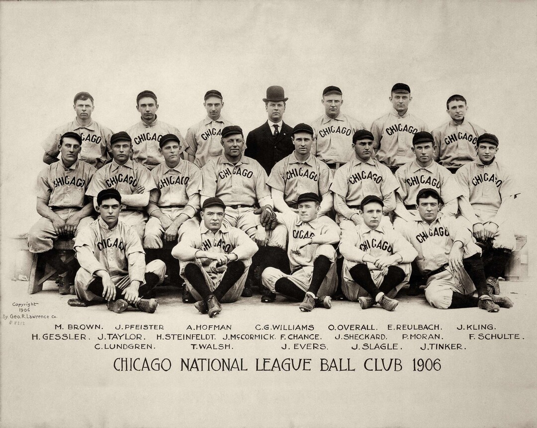 Chicago Vintage Baseball Team Photo Print Wall Decor, Gift for Fan