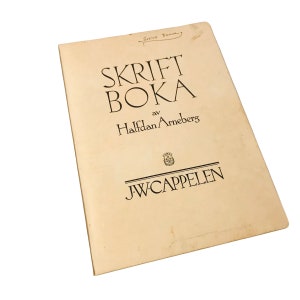 Skrift Boka by Halfdan Arneberg Typography Font Reference Book