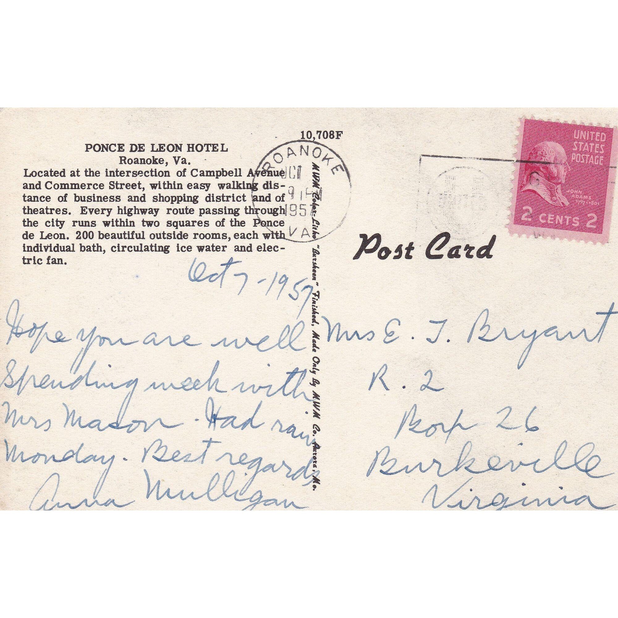 Ponce De Leon Hotel Roanoke Virginia Historic Hotel Ponce De Leon