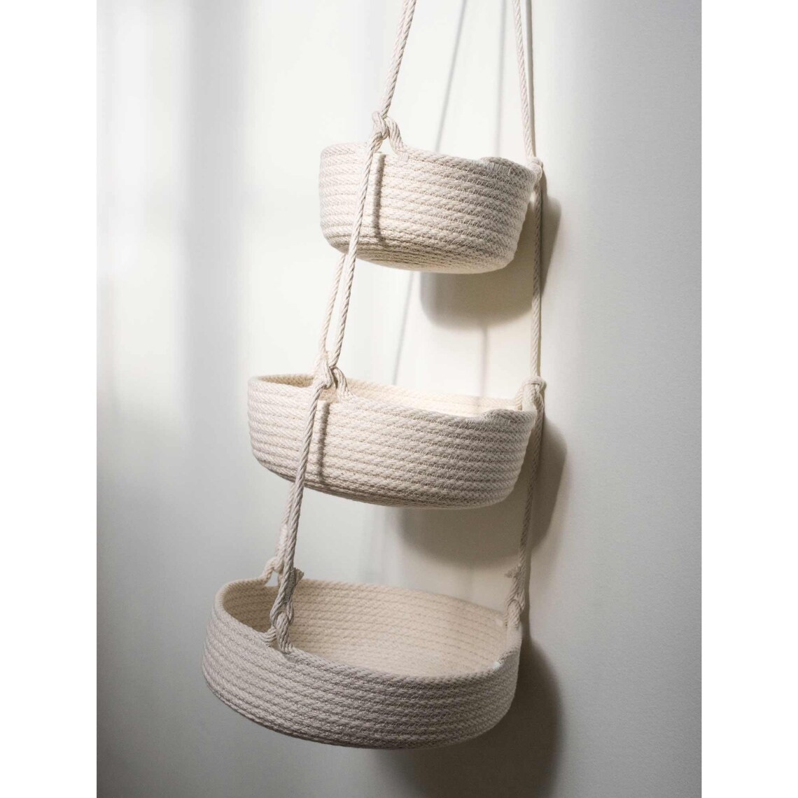 Cotton Rope Multitier Hanging Basket Etsy