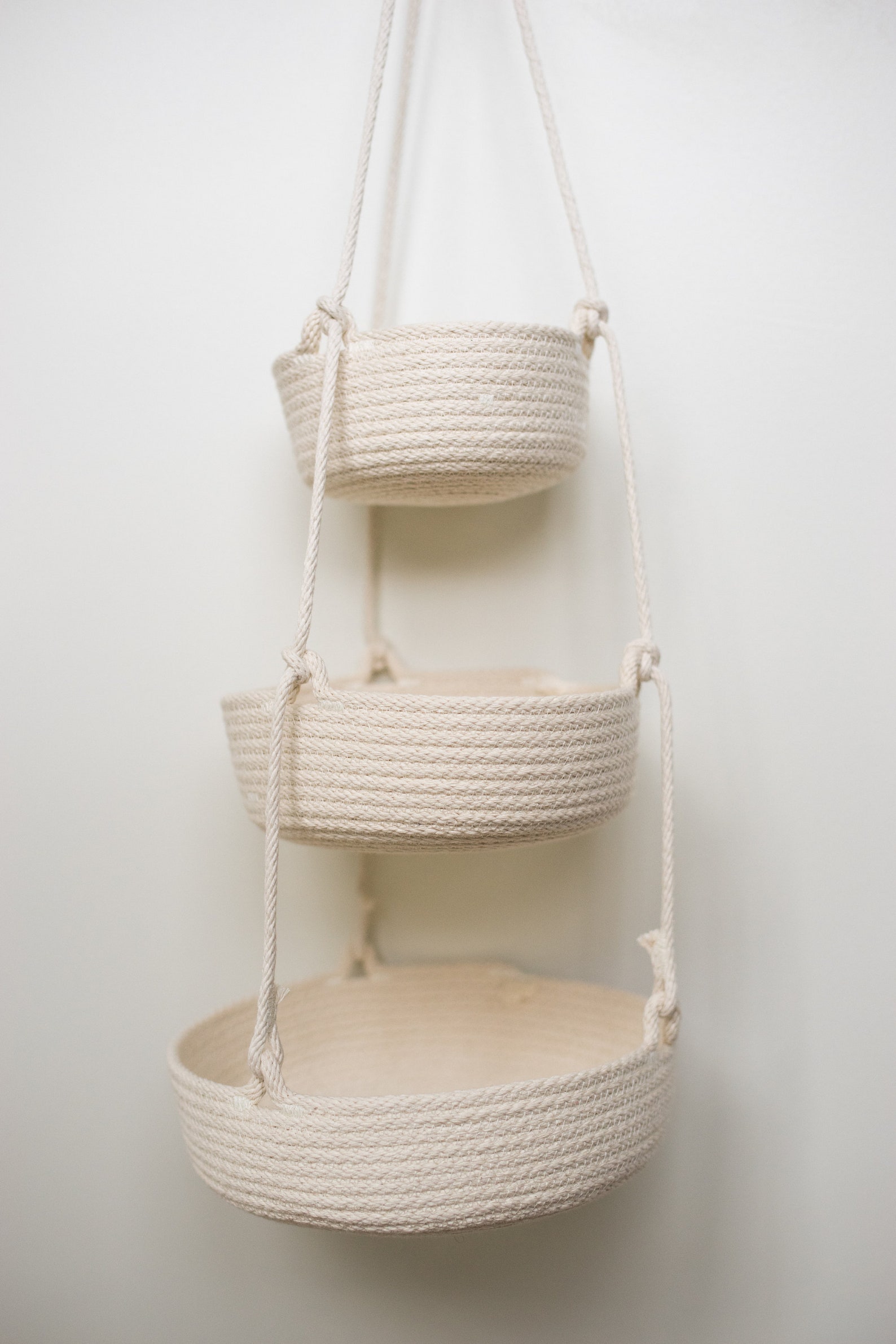 Cotton Rope Multitier Hanging Basket Etsy Canada