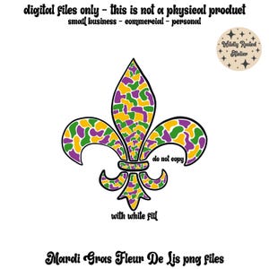 Op Mardi Gras Camo Fleur De Lis Cajun geïnspireerde Louisiana PNG-bestanden