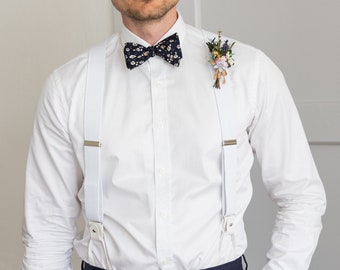 White Suspenders Men - Etsy