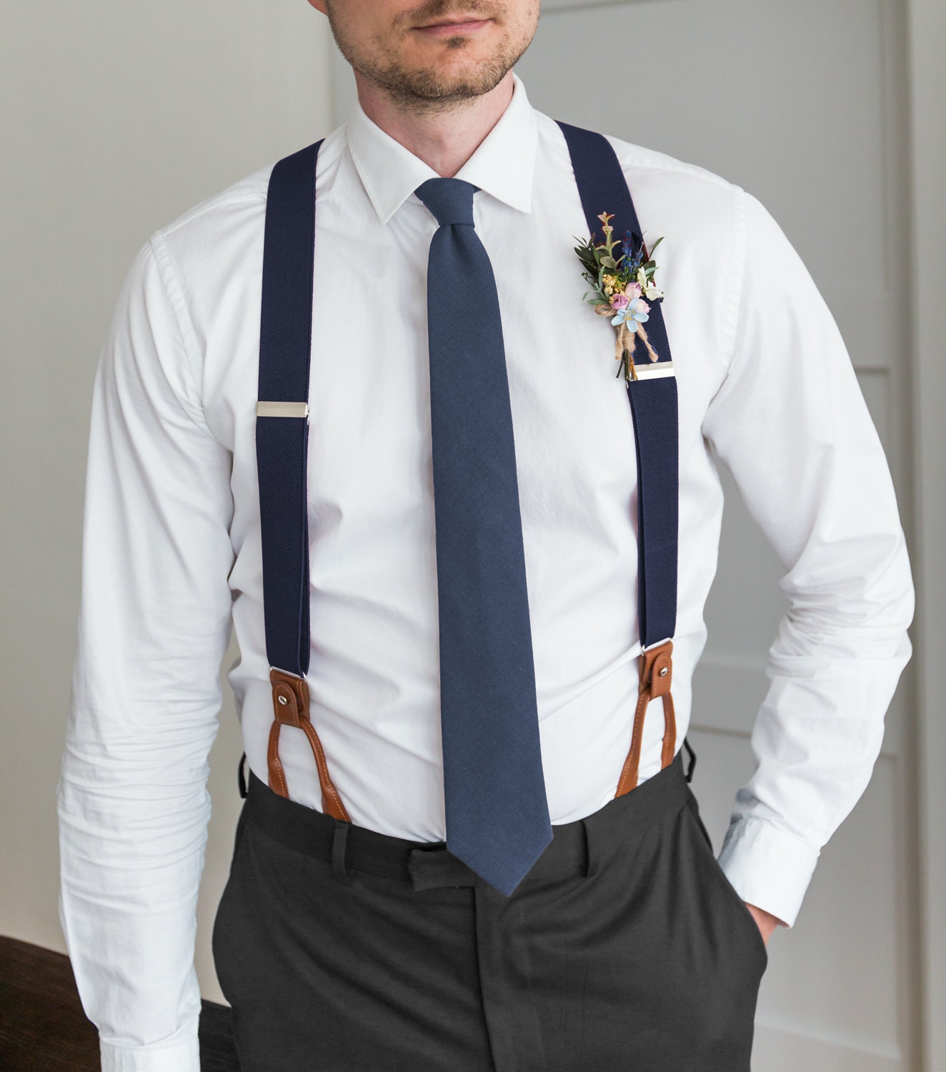 おトク Christmas Gift For Man,suspenders Men With X-back Adjustable Brace
