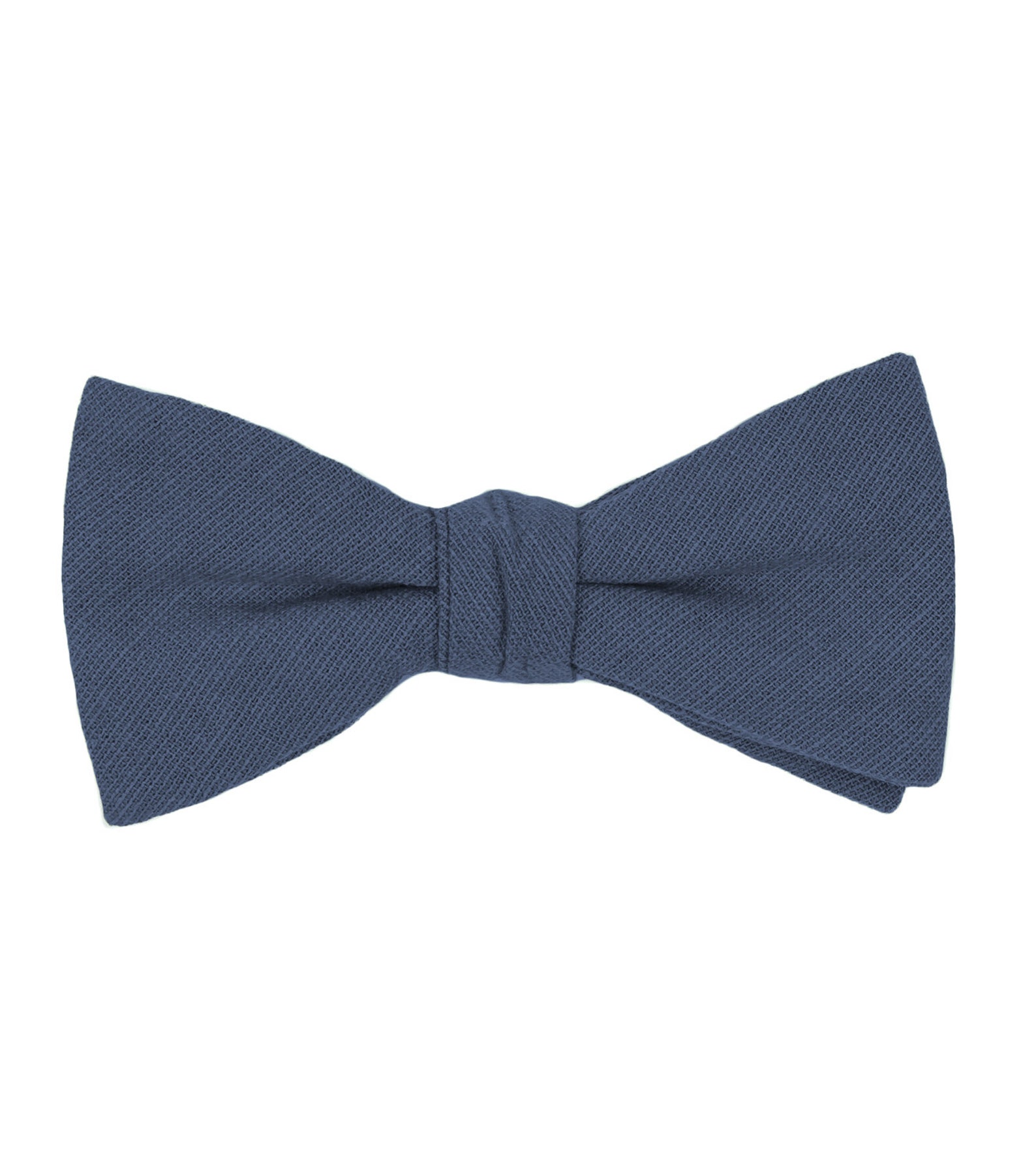 Solid Navy Blue Bow Tie for Men Selftie Cotton Bow Tie Etsy