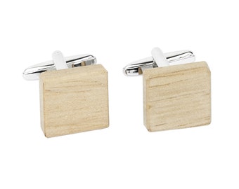 Light wooden cufflinks, formal wood cufflinks for groom and groomsmen, gift idea for men, elegant wedding off white cufflinks