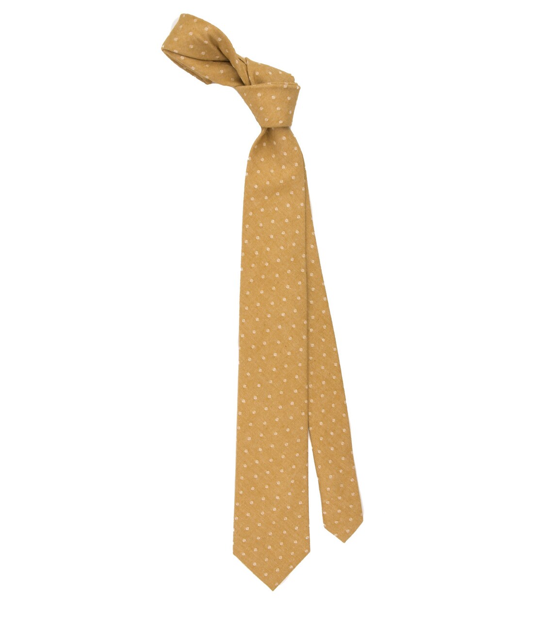 Yellow mustard dots tie for men gold wedding necktie for Etsy