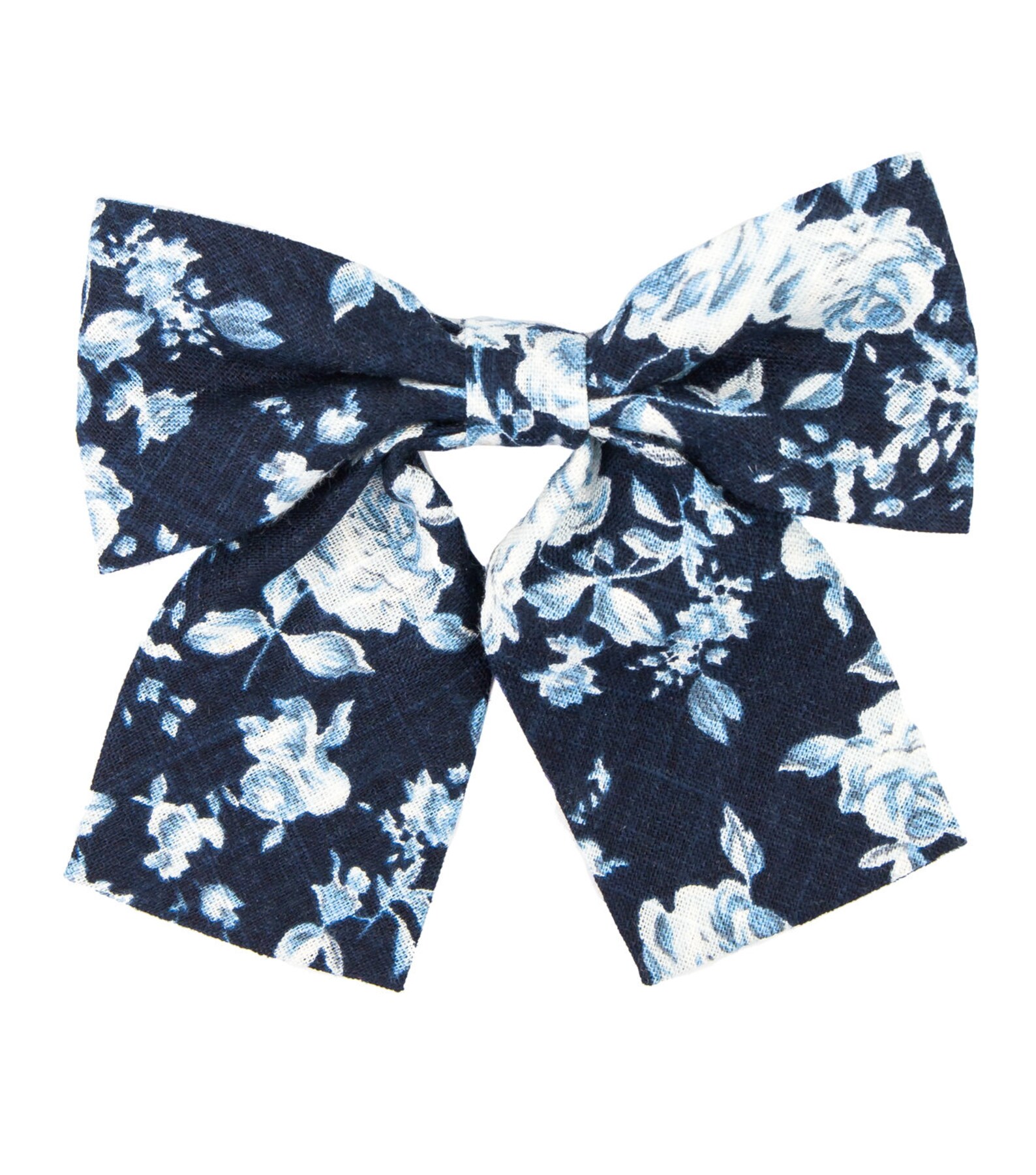 Women's Bow Tie Navy Blue Floral Bow Tie Ladies Tie Etsy