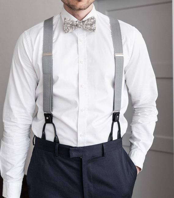 Beige Suspenders for Men, Button Suspenders, Wedding Suspenders for Groom  Groomsmen, Elastic Suspenders, Clip Suspenders -  Israel