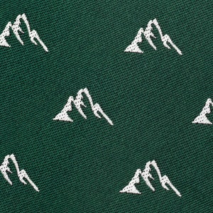 Grüne Berge vorgebundene Fliege, Naturliebhaber-Fliege, Berge-Krawatten, mit Bergen bestickte Hochzeitsfliege für Trauzeugen Bild 4