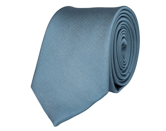 Blue textured necktie for men, elegant wedding ties for groom and groomsmen, slate blue tie, Talia collection