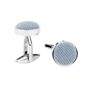 Dusty blue cufflinks for groom and groomsmen, gift idea for men, solid wedding cufflinks, light blue cufflinks