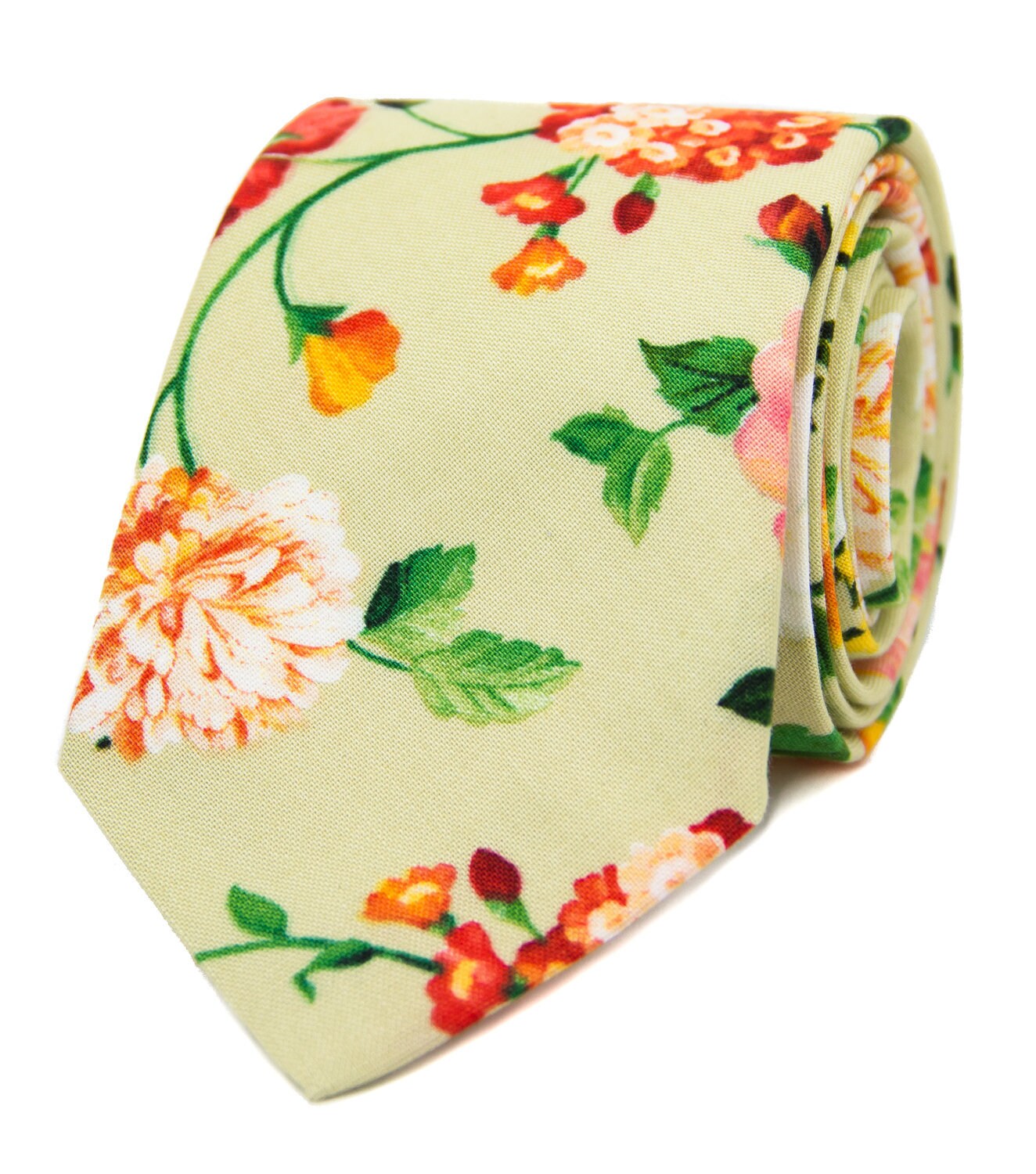 sage floral ties