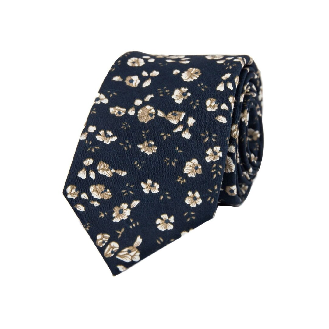 navy and brown tie