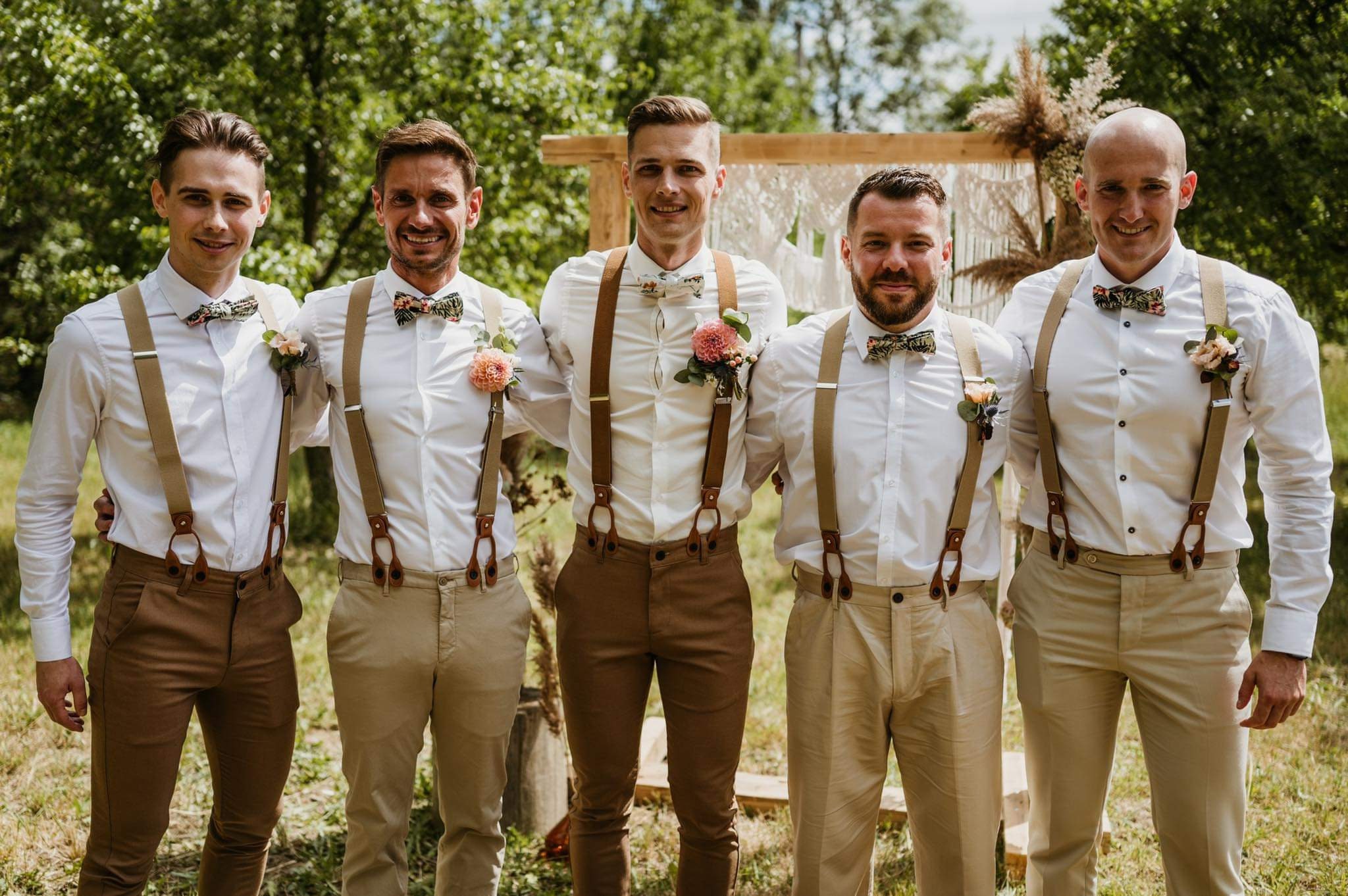 Beige Suspenders for Men, Button Suspenders, Wedding Suspenders for Groom  Groomsmen, Elastic Suspenders, Clip Suspenders -  Israel