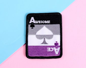 Ace Pride Embroidered Patch | LGBTQ+ Iron-On (3 Inch)