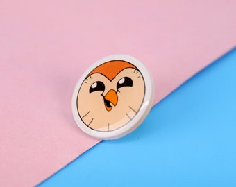 Owl House Happy Hooty Acrylic Pin | 1&quot; Die Cut Acrylic Pin