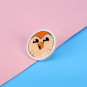 Owl House Happy Hooty Acrylic Pin | 1&quot; Die Cut Acrylic Pin