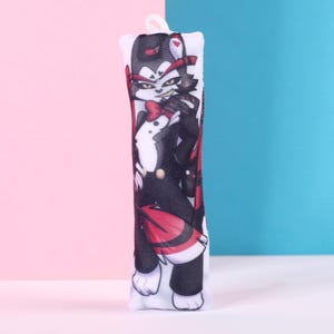 Hazbin Hotel Husk Mini Dakimakura Keychain |  11x3cm Two Way Tricot Daki Keychain Body Pillow