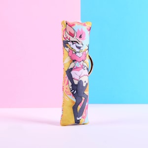 Helluva Boss Queen Bee Mini Dakimakura Keychain |  11x3cm Two Way Tricot Daki Keychain Body Pillow