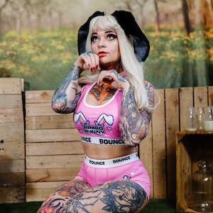 Bimbo Häschen Unterwäsche Set | Sport BH & Boxershorts | XS-3XL Größen