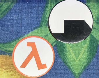 Black Mesa / Lambda Half-Life Badge | 57mm (2 1/4") Pinback Button Badge