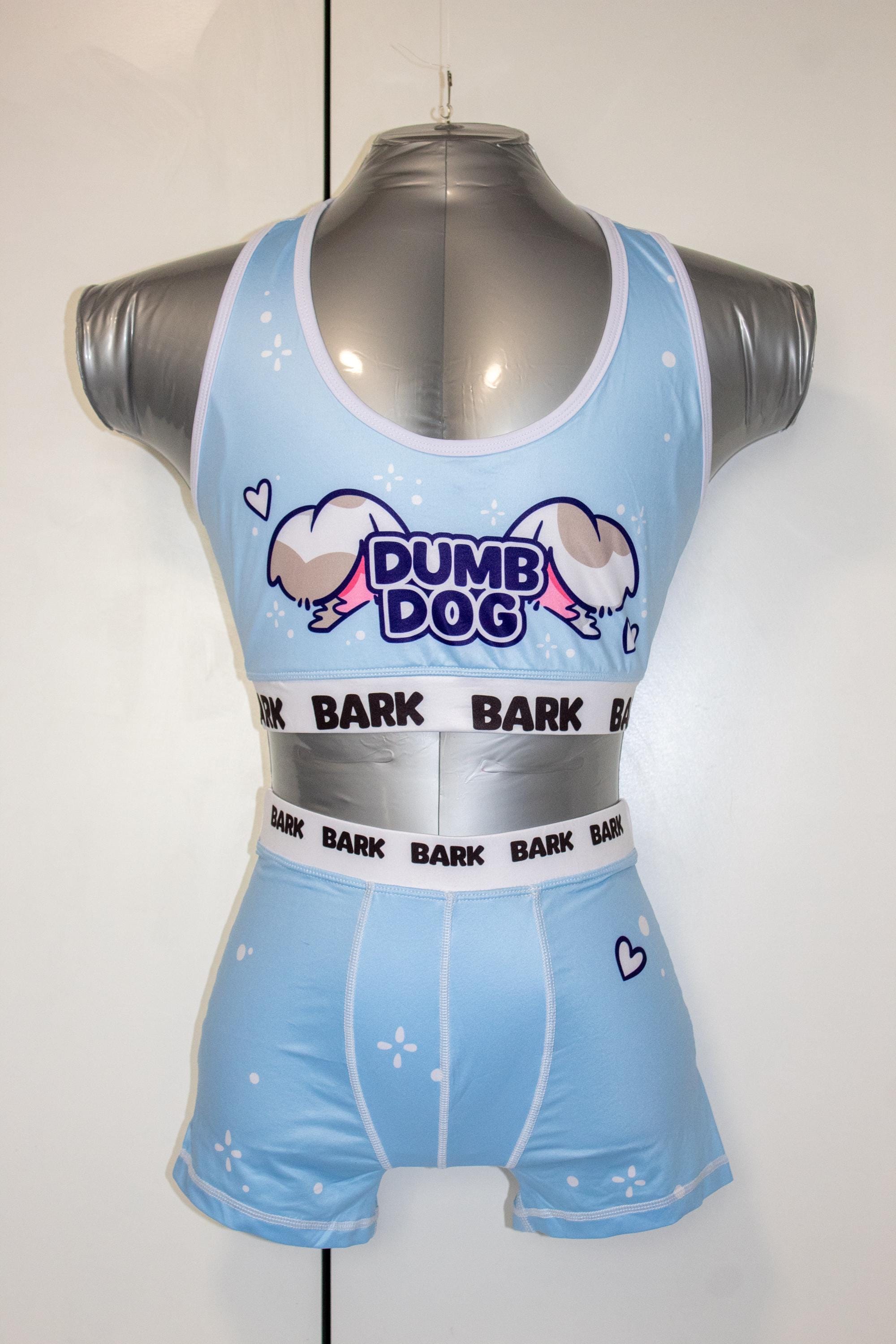 Dumb Dog Underwear Set | Sports Bra & Boxer Shorts | XS-3XL Sizes - Etsy
