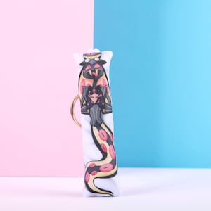 Hazbin Hotel Sir Pentious Mini Dakimakura Keychain |  11x3cm Two Way Tricot Daki Keychain Body Pillow
