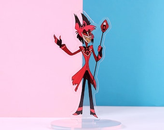 Figura de acrílico de doble cara de Hazbin Hotel Alastor / Figura de 4 pulgadas