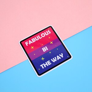 Fantastische Bi The Way | 7,5 cm gestanste LGBTQ+ vinylsticker