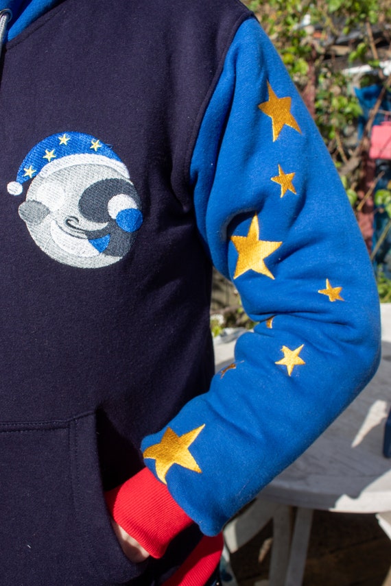 Five Nights at Freddy s Sun Daycare Attendant Moon Inspired Reversible Hoodie Soft Zip up Hoodie With Embroidery FNAF Security Breach Etsy Sweden