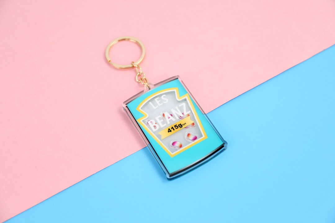 Les Beans Shaker Keychain 3 Inch Shaker Keychain With Charms Etsy