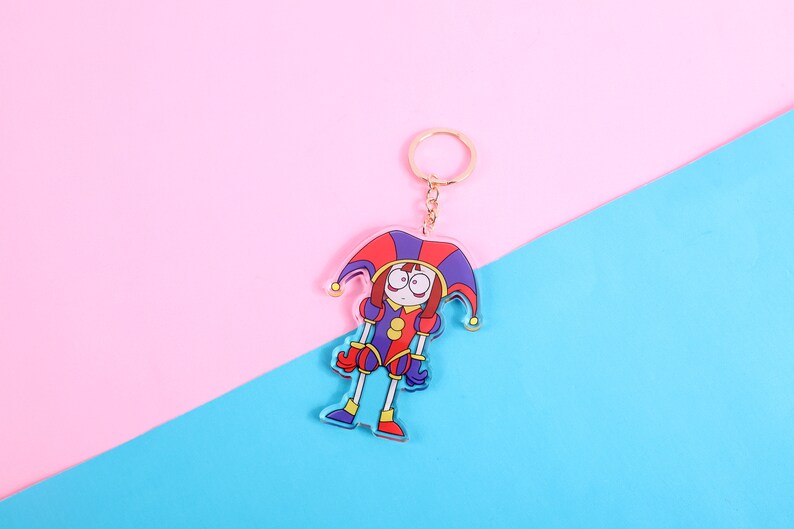 Jester Key Chain The Amazing Digital Circus Pomni Double Sided Keychain | 4 Inch ...