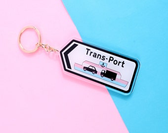 Trans-Port Double Sided Keychain | 4 Inch Keychain
