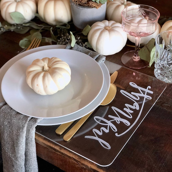 Acrylic Thankful Placemats