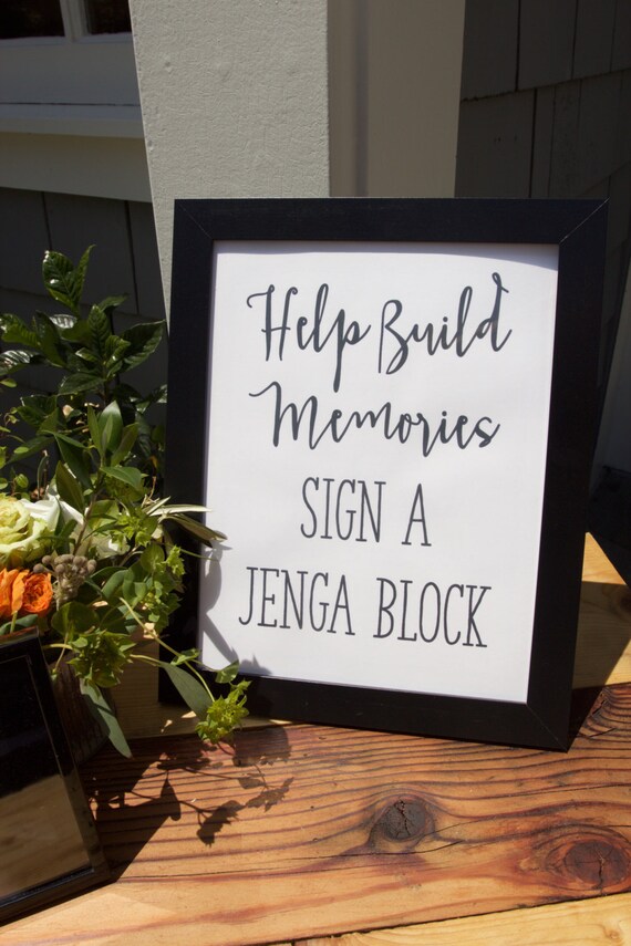 Jenga Sign Help Build Memories PDF Download | Etsy