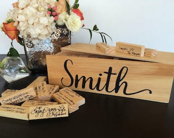 Tumbling Tower Guest Book - Personalized Wedding Guest Book