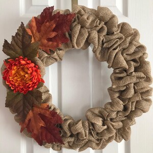 Fall Florals Burlap Wreath