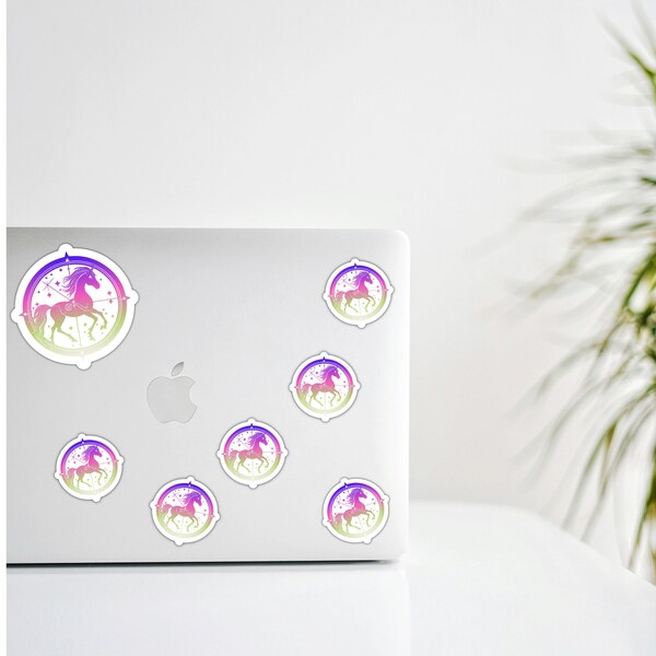 Horse Sticker Waterproof Outdoor Sticker Laptop  Sticker Vinyl Peel And Stick Unicorn