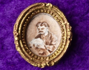 Miniature Portrait of a Man Reading