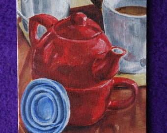 Red Teapot Still Life