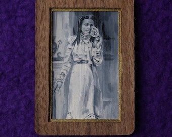 Miniature Full length portrait of a woman.