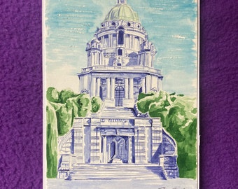 Arte conmemorativo de Ashton: dibujo a pluma y tinta, Lancaster, Reino Unido
