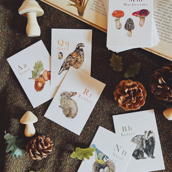 The Woodland Alphabet Flash Cards